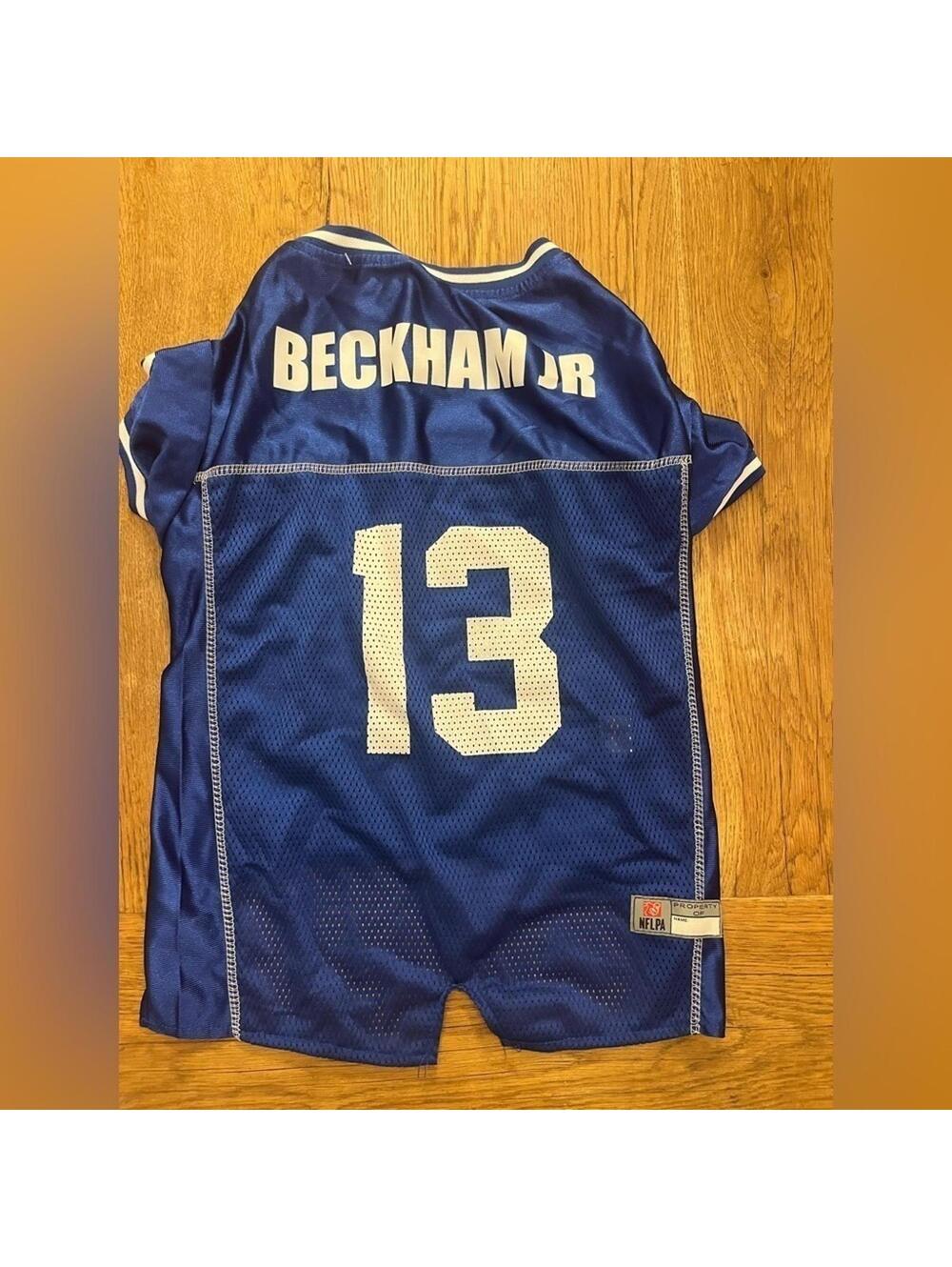 NFL Blue NY Giants 13 Beckham Jr. Jersey Dog Shirt